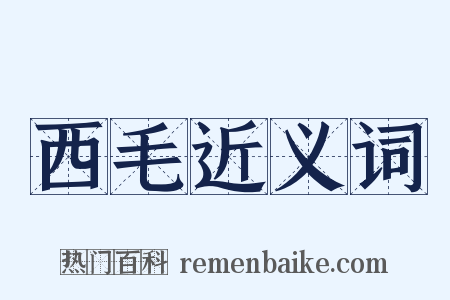 西毛近义词是什么意思的图片